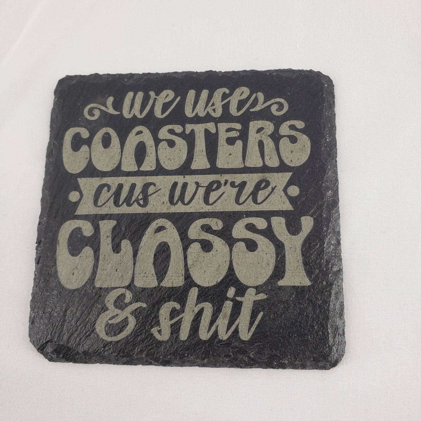 Square slate coasters