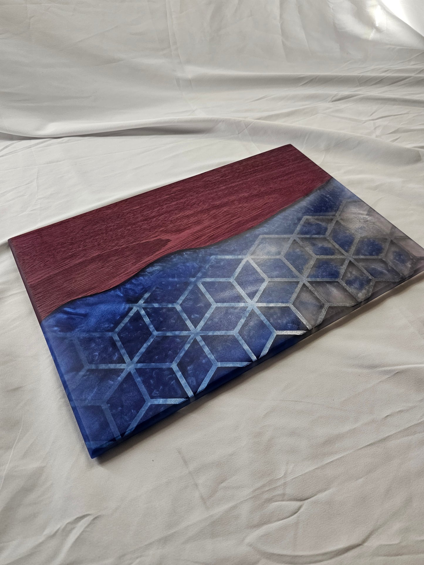 Twilight Cube Purple Heart Serving Board