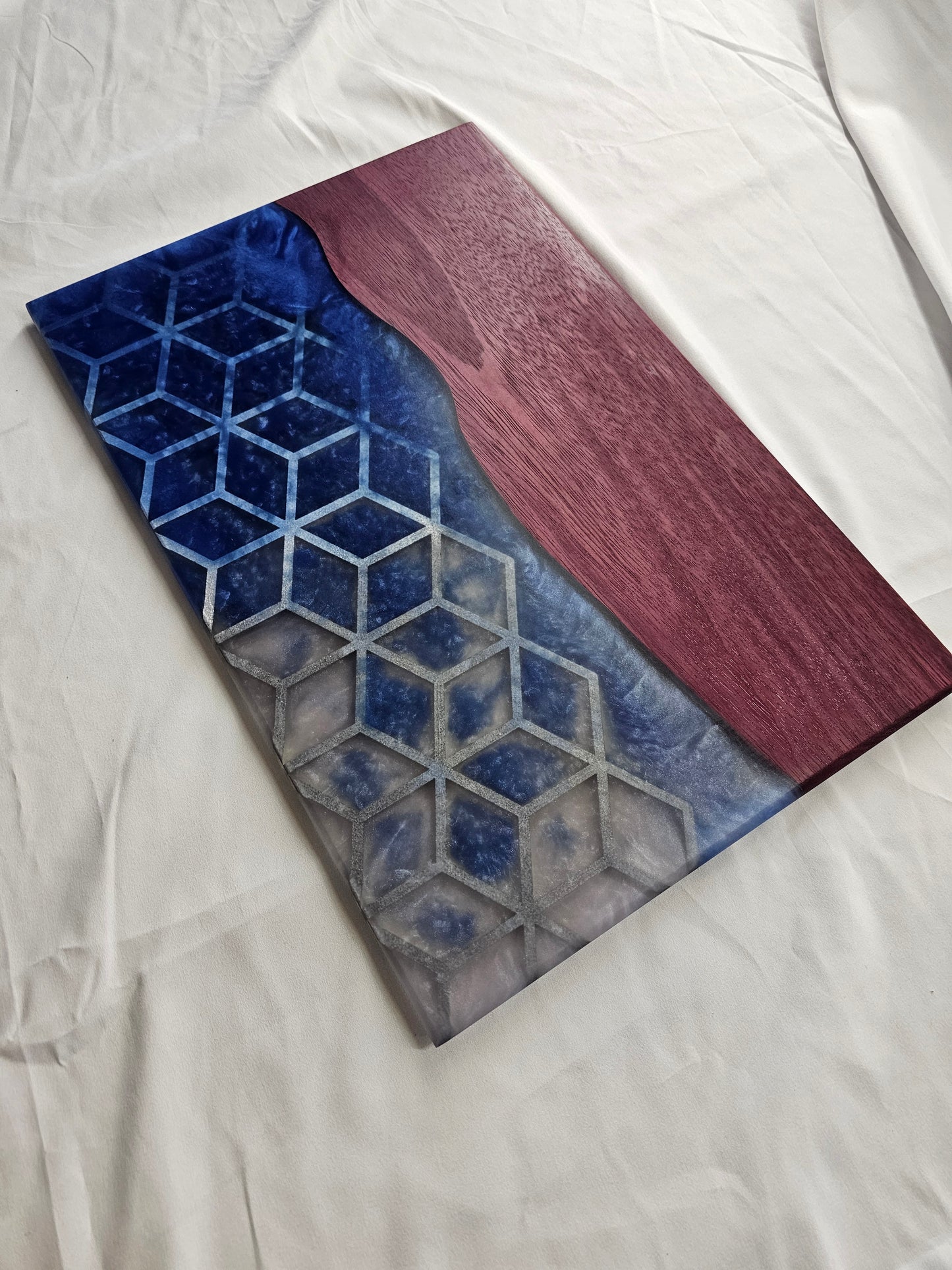 Twilight Cube Purple Heart Serving Board