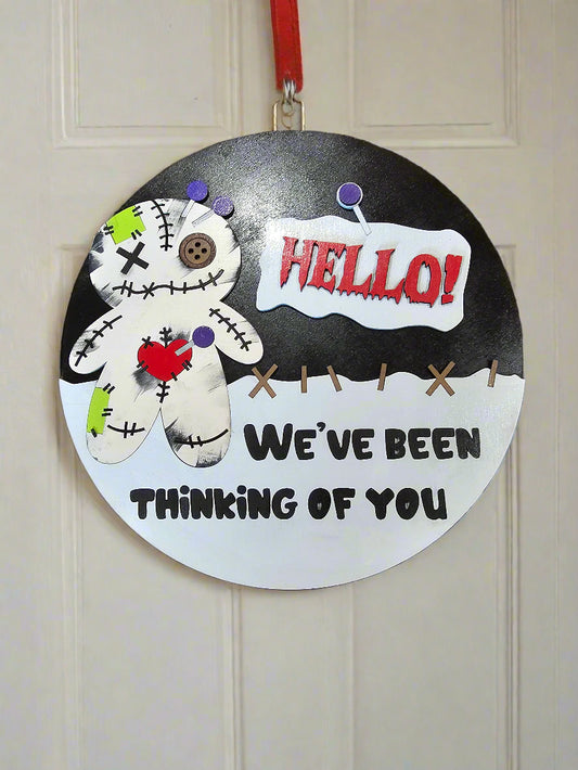 Hello We've Been Thinking Of You Door Hanger
