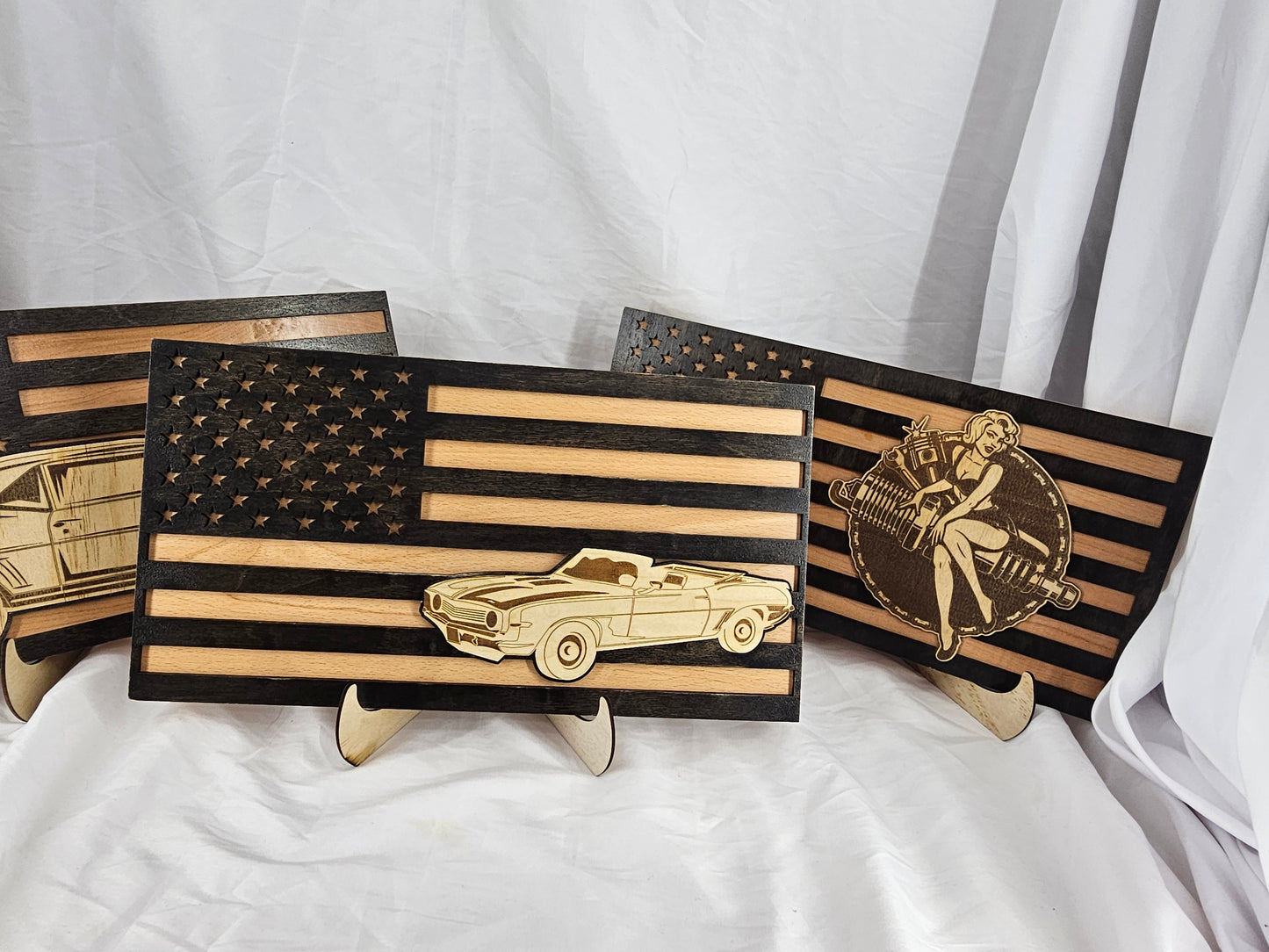 American Flag Car Signs