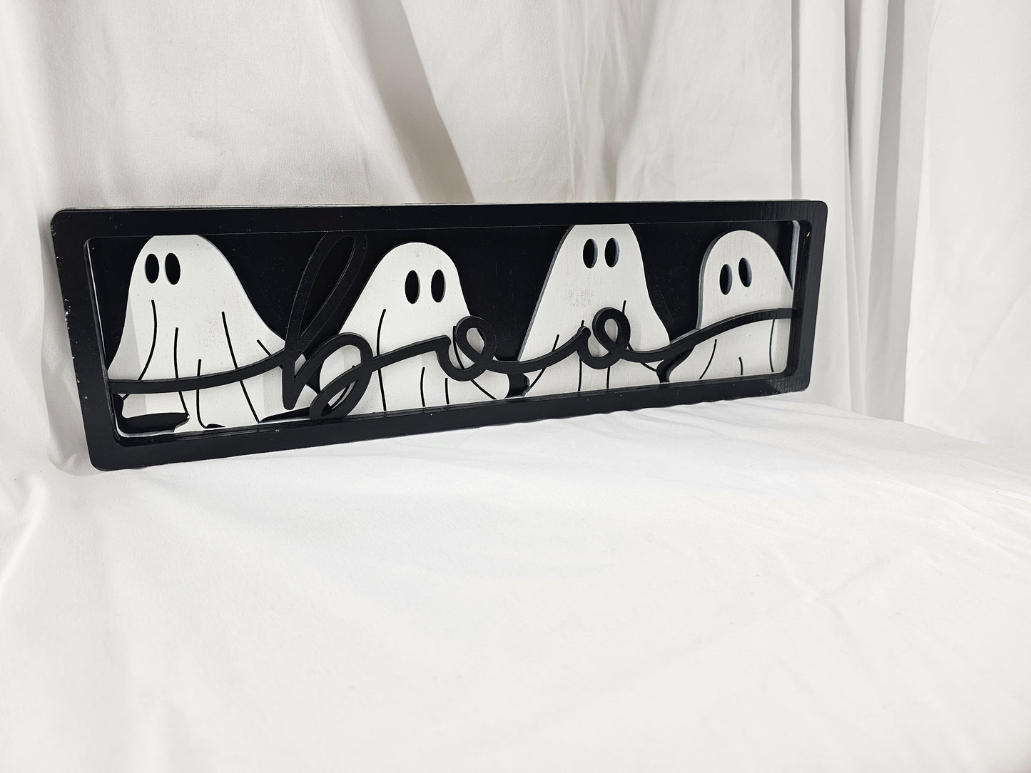 Boo Ghost Layered Wood Sign