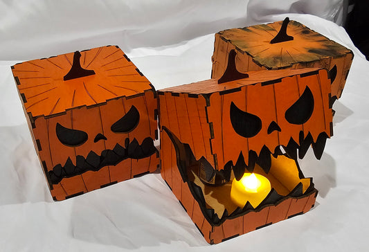 Handcrafted Wooden Jack-o’-Lantern