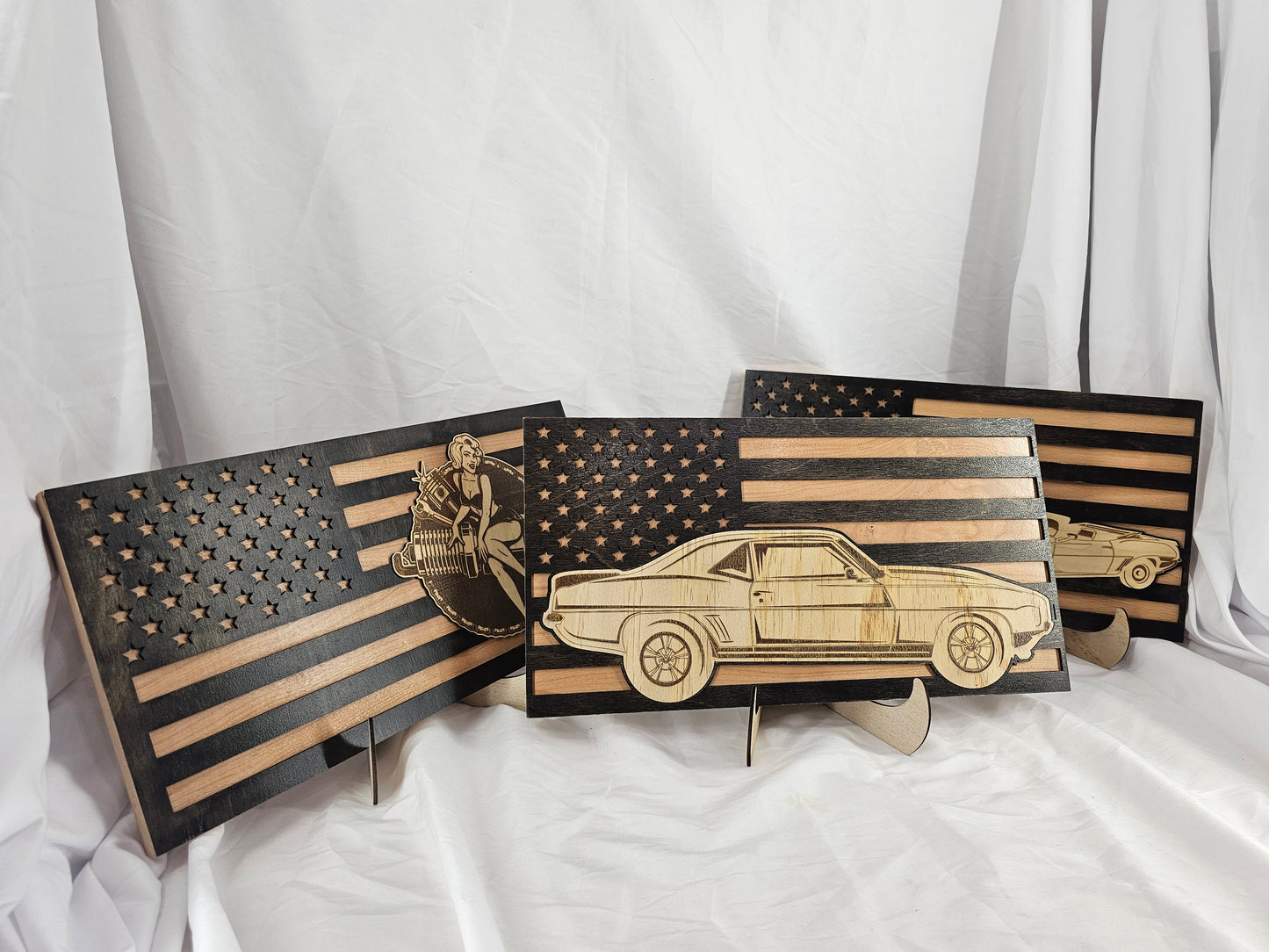 American Flag Car Signs