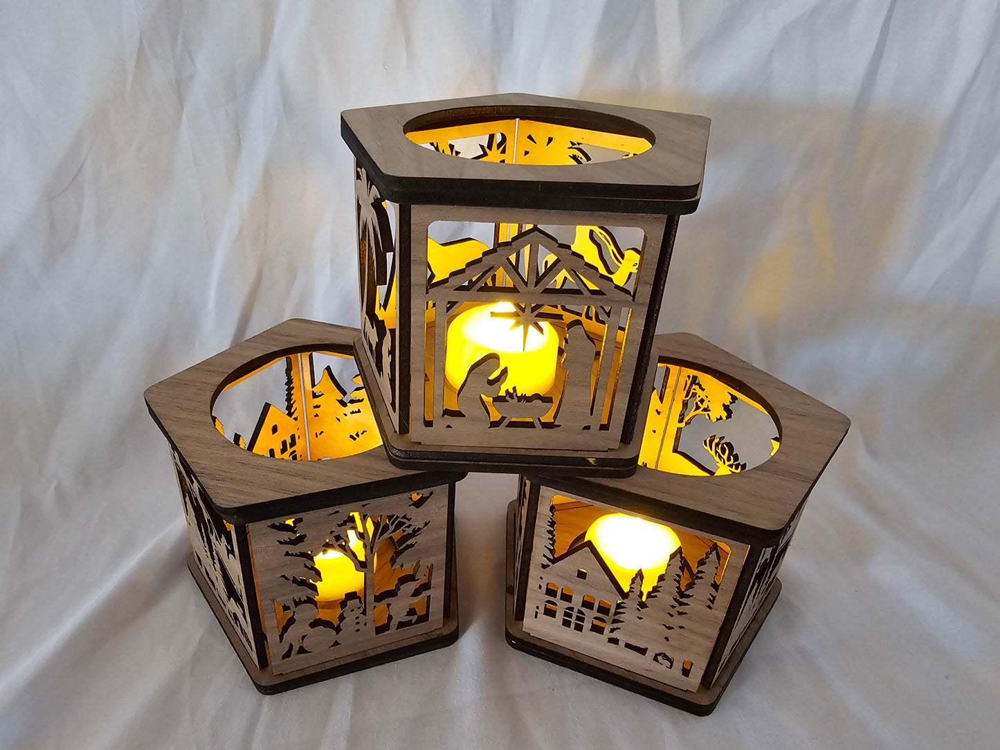 Holiday Wooden Lantern