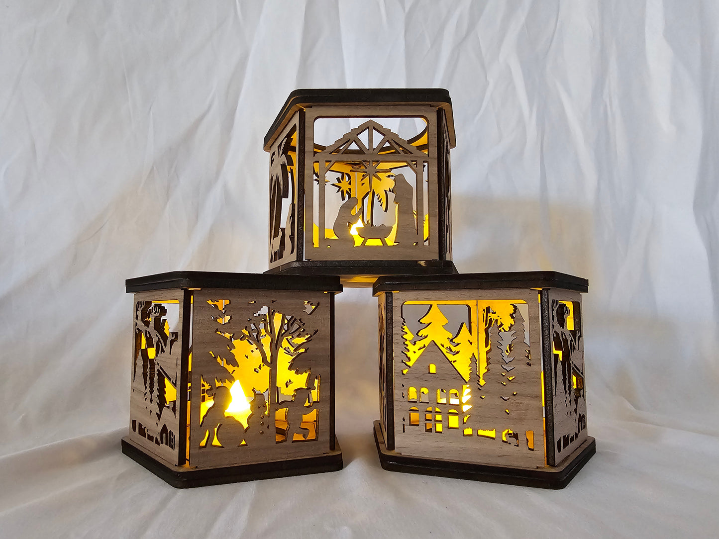 Holiday Wooden Lantern