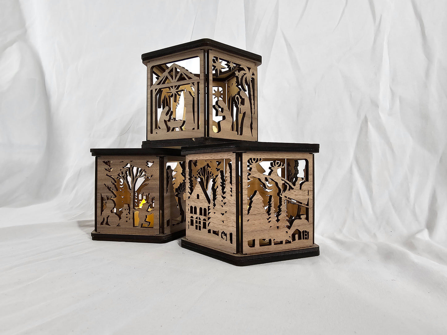 Holiday Wooden Lantern