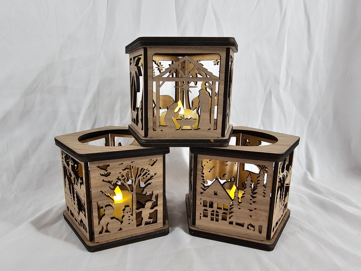 Holiday Wooden Lantern