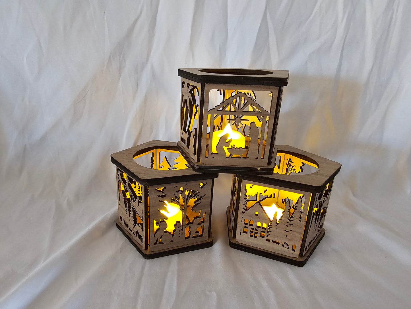 Holiday Wooden Lantern